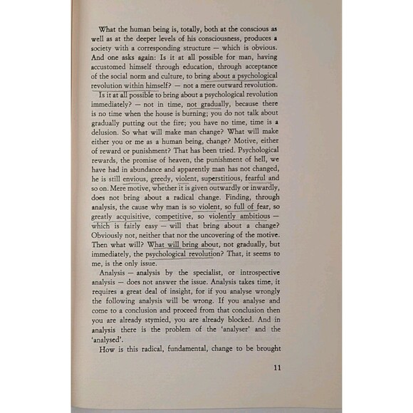 You Are the World J. Krishnamurti 1972 Vintage Paperback Harper & Row - Picture 6 of 10